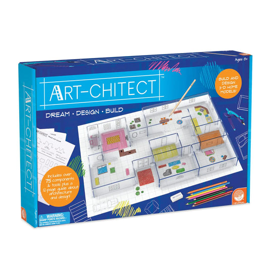MindWare Art-chitect Home Model Building for Kids – 3D Architectural Design Kit for Kids Ages 8 and Up – Learn The Basics of Architecture As You Design Start to Finish
